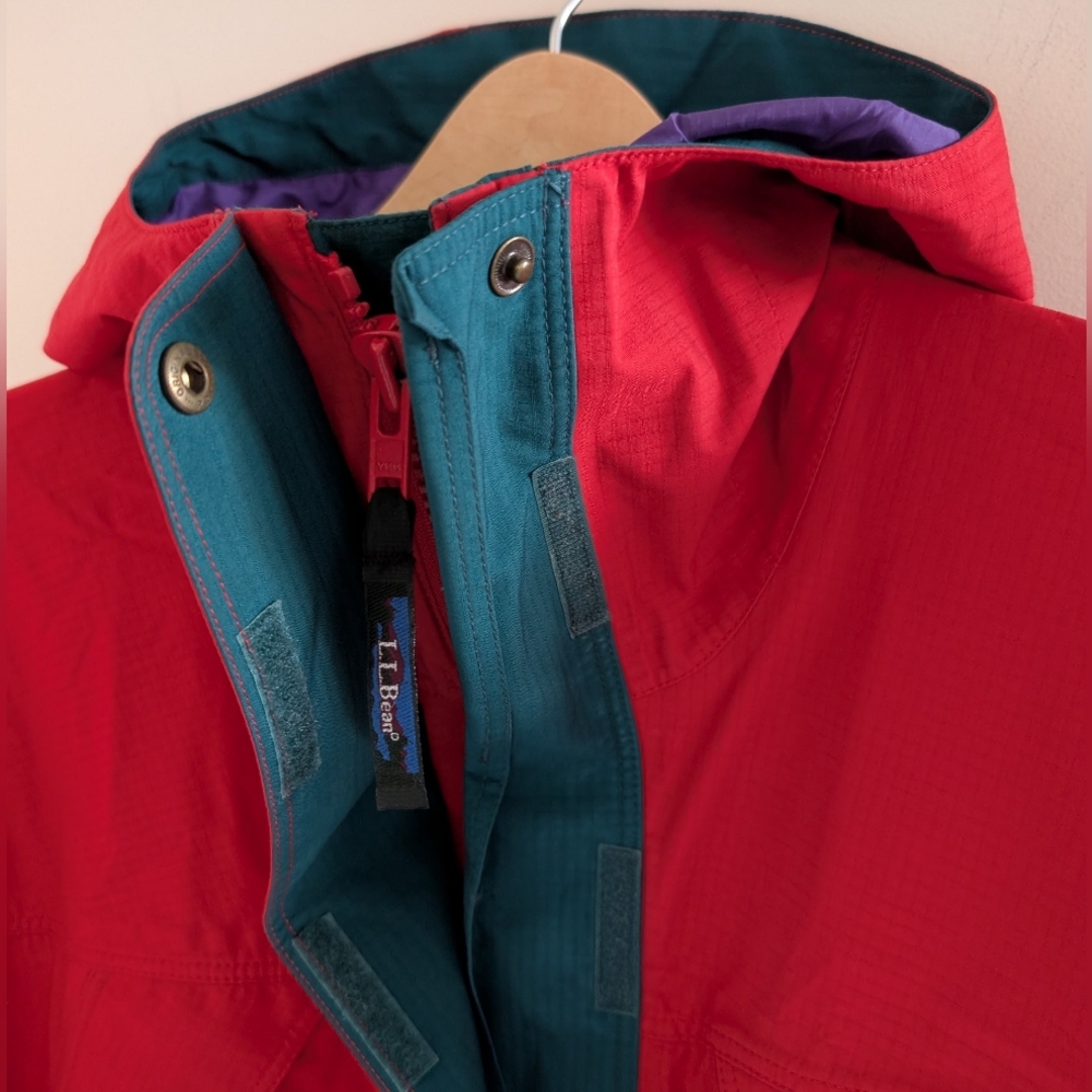Vintage L.L. Bean GoreTex Nylon Weatherproof Parka Jacket WOMENS S/ M Ski Snow